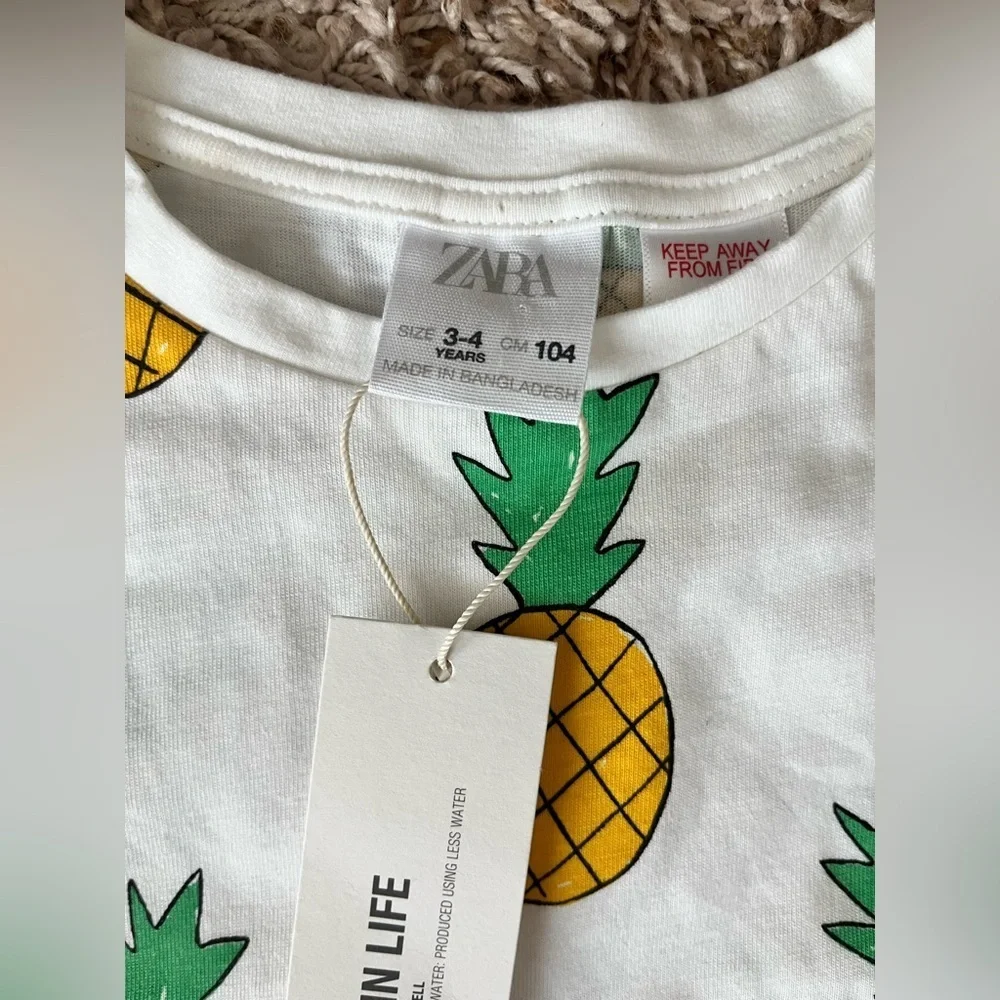 Zara Kids pineapple print t-shirt